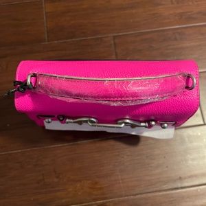 Rebecca Minkoff Lou Leather Top Handle Crossbody in hot pink